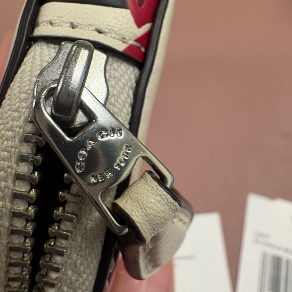 Coach Cherry Print Heart Coin Pouch - Picture 7 of 8